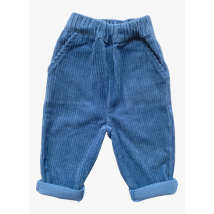 Apaches Collections - Pantalon en velours de coton côtelé - Taille 12M - Bleu