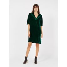 Mm6 Maison Margiela - Korte jurk van velours met v-hals - 44 Maat - Groen