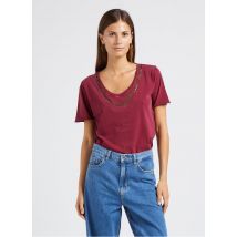 Leon & Harper - T-shirt van biokatoen met ronde hals - S Maat - Rood