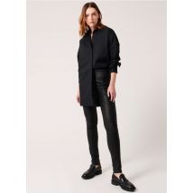 Zapa - Rechte - katoenen blouse met klassieke kraag - 38 Maat - Zwart