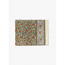 Jamini - Mantel de algodón estampado - Talla 140x235 cm - Verde