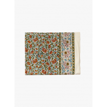 Jamini - Nappe en coton à imprimé - Taille 140x235 cm - Vert