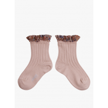 Collegien - Chaussettes volantées en coton mélangé - Taille 32/35 - Rose