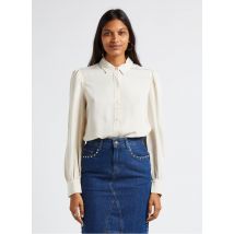 Berenice - Blouse met klassieke kraag - 38 Maat - Beige