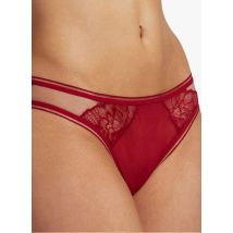 Lou - Braguita brasileña de encaje - Talla 42 - Rojo