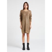 Pinko - Robe courte col rond en maille - Taille M - Marron