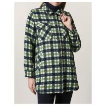 Persona By Marina Rinaldi - Geruit jasje met klassieke kraag - 17 Maat - Wit