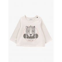 Ikks Junior - T-shirt met ronde hals en print katoenblend - 2A Maat - Wit