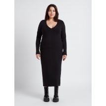 Gina Tricot - Lange jurk met v-hals - L Maat - Zwart