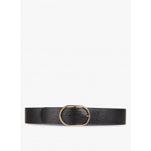 La Petite Etoile - Cinturón ancho de piel efecto cocodrilo - Talla 1 - Negro