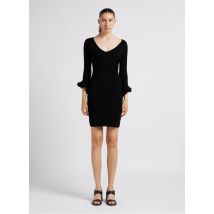 Twinset - Korte jurk met volants - S Maat - Zwart