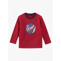 Ikks Junior - Camiseta de algodón con lentejuelas y cuello redondo - Talla 12A - Rojo