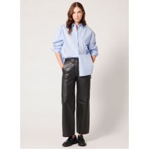 Zapa - Ruimvallende - katoenen blouse met klassieke kraag - 44 Maat - Blauw