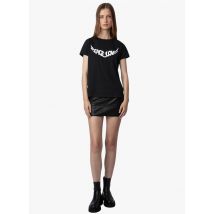 Zadig&voltaire - Katoenen t-shirt met ronde hals en print - L Maat - Zwart
