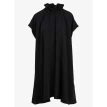 Mm6 Maison Margiela - Korte - oversized jurk met victoriaanse kraag - S Maat - Zwart