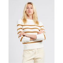 Maison 123 - Pull col bateau rayé en coton mélangé - Größe S - Golden