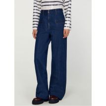 Sandro - Rechte - katoenen jeans met hoge taille - 38 Maat - Blauw
