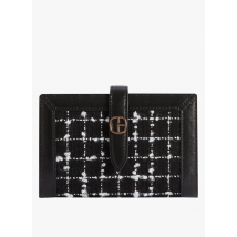 Claudie Pierlot - Monedero de tweed de piel - Talla única - Negro