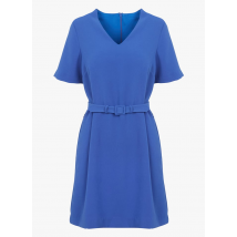 Caroll - Robe courte Col V - Taille 40 - Bleu