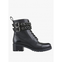 Cosmoparis - Botines de piel con cordones - Talla 36 - Negro
