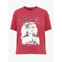 Mkt - Camiseta de algodón serigrafiada con cuello redondo - Talla XL - Rosa