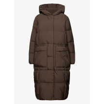 Esprit - Doudoune longue à capuche - XS Maat - Bruin