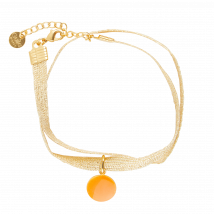 Guila Paris - Pulsera bañada en oro - Talla única - Naranja