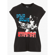 Mkt - Katoenen t-shirt met ronde hals en print - XS Maat - Zwart