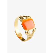 Guila Paris - Goudkleurige - metalen ring - Een Maat - Oranje