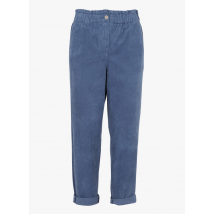 Sud Express - Pantalon carotte taille haute en coton mélangé - Taille M - Bleu