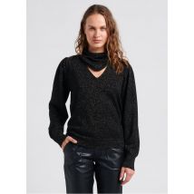 Twinset - Top de mezcla de lana con cuello de pico - Talla M - Negro