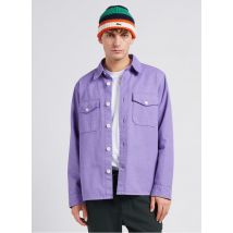 Editions 102 - Katoenen overshirt met klassieke kraag - M Maat - Paars