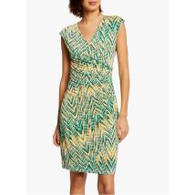 Morgan - Kurzkleid mit v-ausschnitt und print - Größe 44 - Grün