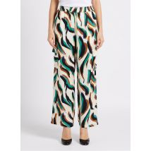 See U Soon - Wijde broek met print - 40 Maat - Beige