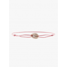 Guila Paris - Armband met schelpen en katoenen koordje - Een Maat - Roze