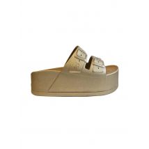 Cacatoes Do Brasil - Platte sandalen met sleehak - 38 Maat - Goudkleurige