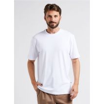 Minimum - Camiseta de algodón orgánico recta con cuello redondo - Talla L - Blanco
