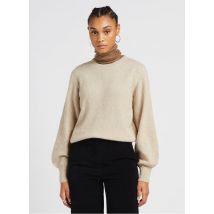 Moss Copenhagen - Rechte trui met ronde hals materiaalblend - M/L Maat - Beige