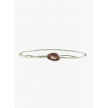 Guila Paris - Bracelet coquillage lien coton - Taille Unique - Marron