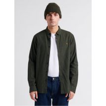 Farah - Slim-fit overhemd van biokatoen met amerikaanse kraag - S Maat - Groen