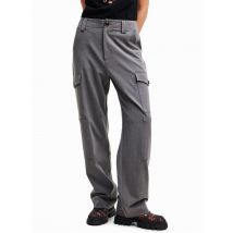 Desigual - Pantalón cargo ancho y fluido - Talla L - Negro