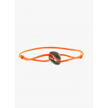 Guila Paris - Armband met schelpen en koordje van synthetische stof - Een Maat - Oranje
