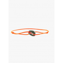 Guila Paris - Armband met schelpen en koordje van synthetische stof - Een Maat - Oranje