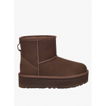 Ugg - Gefütterte plateau-stiefeletten aus veloursleder - Größe 31 - Braun
