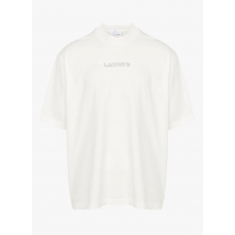 Lacoste - Oversize-t-shirt aus baumwolle mit stehkragen - Größe 2XS - Weiß