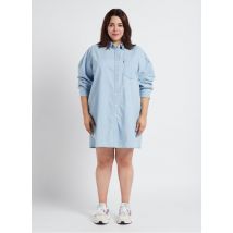 Levi's - Korte jurk van katoenmix met klassieke kraag - 54 Maat - Jeans verschoten