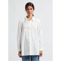 Moss Copenhagen - Chemise longue col classique en coton - Taille S - Blanc