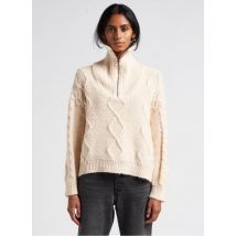 Billabong - Zopfstrickpullover mit stehkragen - Größe L - Weiß