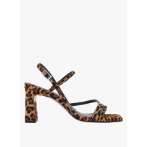 Minelli - Sandalias altas estampadas de piel - Talla 38 - Multicolor