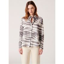 Zapa - Rechte blouse met klassieke kraag en print - 36 Maat - Multikleurig